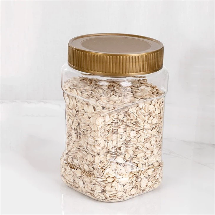 Plastic Square Grip Storage Jar