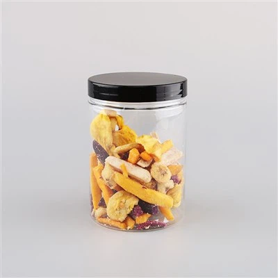 Plastične staklenke od 550 ml s crnim poklopcima