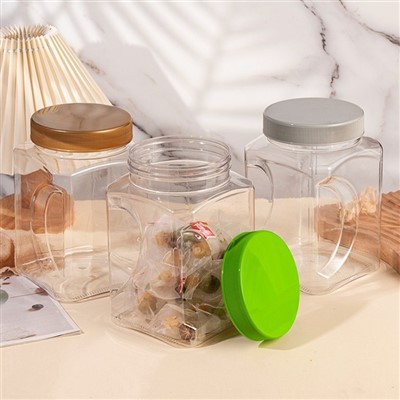 Plastična četvrtasta staklenka za štipanje